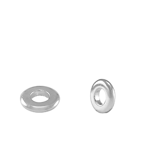 Perles en m&eacute;tal DQ spacer anneau 6mm Argent&eacute; antique (sans nickel)