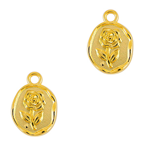 Breloques en m&eacute;tal DQ rose Dor&eacute; (sans nickel)