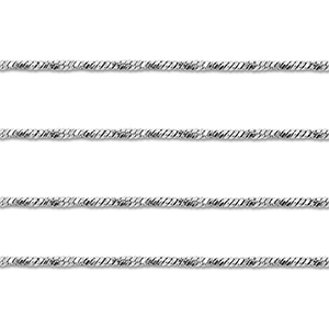 Appr&ecirc;ts en acier Inox cha&icirc;ne maille jaseron torsad&eacute; Argent&eacute;