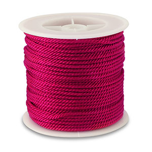 Cordon tendance 2mm Rose Magenta