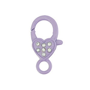 Appr&ecirc;ts color&eacute;s fermoir mousqueton coeur Violet