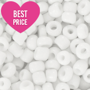 Perles de rocailles 6/0 (4mm) Blanc