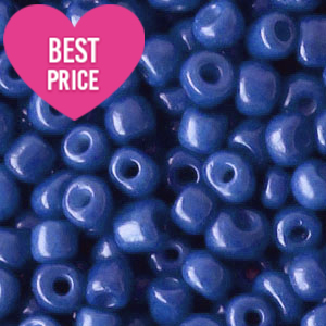 Perles de rocailles 6/0 (4mm) Bleu patriote