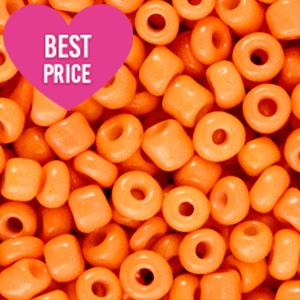 Perles de rocailles 6/0 (4mm) Orange festive