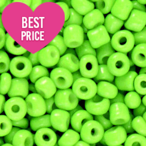 Perles de rocailles 6/0 (4mm) Vert lime fluo