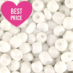 Perles de rocailles 6/0 (4mm) Blanc