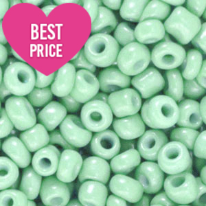 Perles de rocailles 8/0 (3mm) Vert bourgeon de printemps