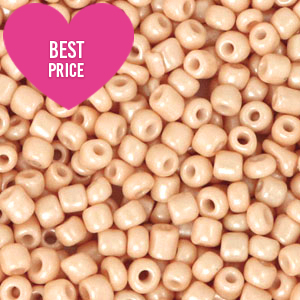 Perles de rocailles 8/0 (3mm) P&ecirc;che nude