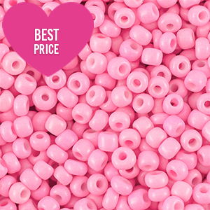 Perles de rocailles 8/0 (3mm) Jolie rose