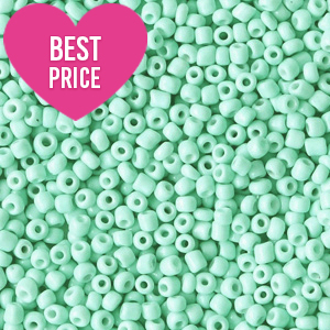 Perles de rocailles 12/0 (2mm) Turquoise menthe