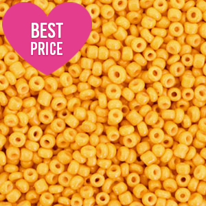 Perles de rocailles 12/0 (2mm) Jaune bourdon