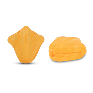 Perles tch&egrave;ques lily flower 9x8mm Orange-mat&eacute;