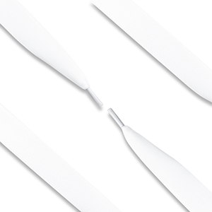 Lacet pour chaussure tendance en satin Blanc