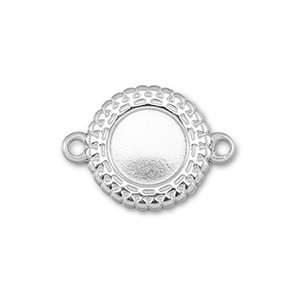 BY31&reg; Connecteur en acier Inox avec serti pour SS20 flatback Argent&eacute;