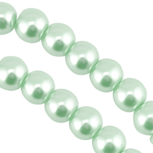 Perles en verre 8mm Pastel vert menthe