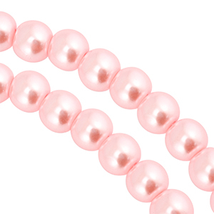 Perles en verre 6mm Rose