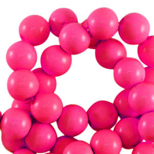 Perles acryliques 10 mm brillant Rose