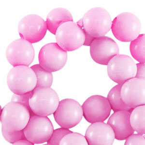 Perles acryliques 6 mm brillant Rose clair