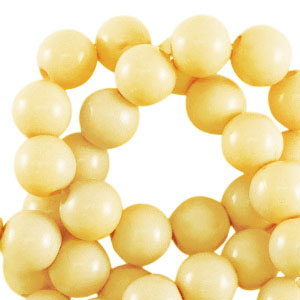 Perles acryliques 6 mm brillant Jaune jonquille