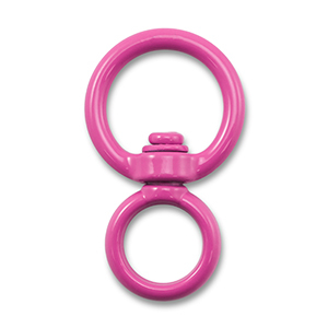 Appr&ecirc;ts color&eacute;s porte-cl&eacute;s rond Rose magenta