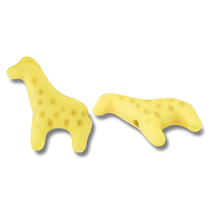 Perles en c&eacute;ramique girafe Jaune