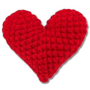 Coeur au crochet Rouge