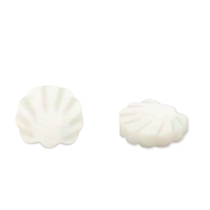 Perles coquillage coquille saint-jacques Blanc (couleur naturelle)