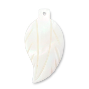 Pendentifs coquillage feuille Blanc (couleur naturelle)