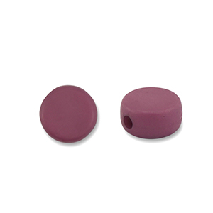 Perles acryliques disque Aubergine