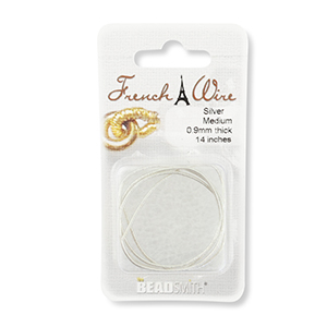 Beadsmith French wire medium 0.9mm Argent&eacute;