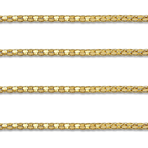 Appr&ecirc;ts en acier Inox cha&icirc;ne maille jaseron popcorn Dor&eacute;