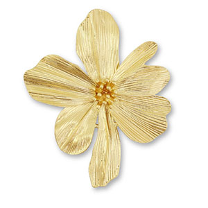 Pendentifs accroche-regard fleur Dor&eacute;