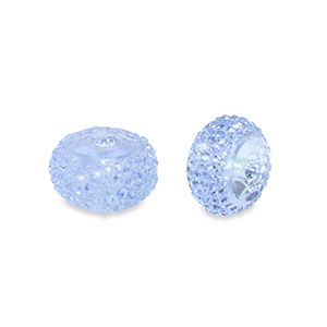 Perles en r&eacute;sine rondelles 12mm Bleu
