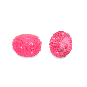 Perles en r&eacute;sine rondelles 6mm Rose