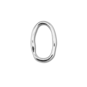 Appr&ecirc;ts en acier Inox connecteur ovale Argent&eacute;