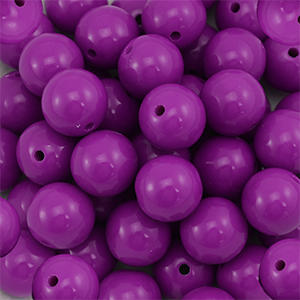 DQ Perles acryliques 14 mm Violet magenta