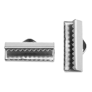 Appr&ecirc;ts en acier Inox griffe ruban 16mm Argent&eacute;