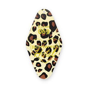 Pendentifs accroche-regard l&eacute;opard "Heartbreak Hotel Room 069" Jaune-marron-noir
