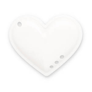 Pendentifs accroche-regard coeur Blanc