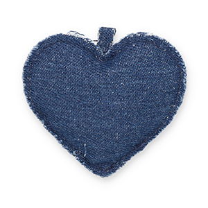Pendentifs accroche-regard coeur Bleu denim