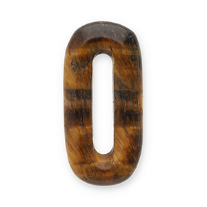 Pierres naturelles pendentifs &OElig;il de tigre ovale Marron dor&eacute;