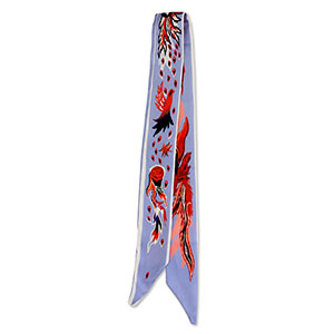 Bandana foulard avec ph&eacute;nix Bleu ciel-rouge-blanc cass&eacute;