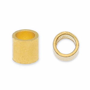 Appr&ecirc;ts en m&eacute;tal DQ perles &agrave; &eacute;craser tube Dor&eacute; (sans nickel)