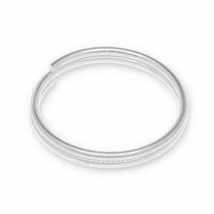 Appr&ecirc;ts en m&eacute;tal DQ anneau double Argent&eacute; antique (sans nickel)