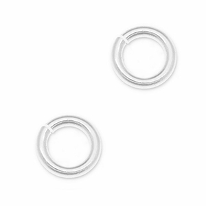 Appr&ecirc;ts en m&eacute;tal DQ anneau bris&eacute; Argent&eacute; antique (sans nickel)