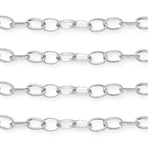 Appr&ecirc;ts en aluminium cha&icirc;ne maille jaseron maille for&ccedil;at Argent&eacute;