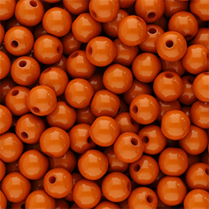 Perles acryliques 6 mm brillant Rouge terracotta