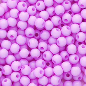 Perles acryliques 4 mm brillant Rose lilas
