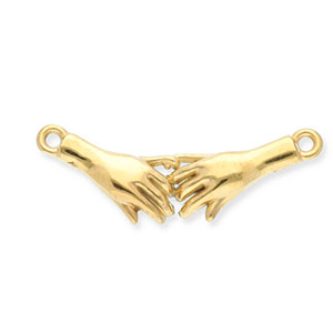 Appr&ecirc;ts en acier Inox connecteur promesse du petit doigt Dor&eacute;