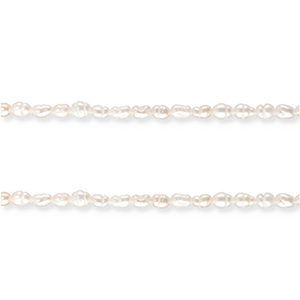Perles d'eau douce "grain de riz" Blanc naturel